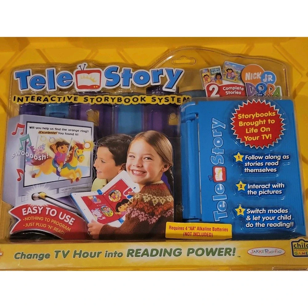 Tele Story Interactive Story Book System for Kids with Dora the Explorer Stories